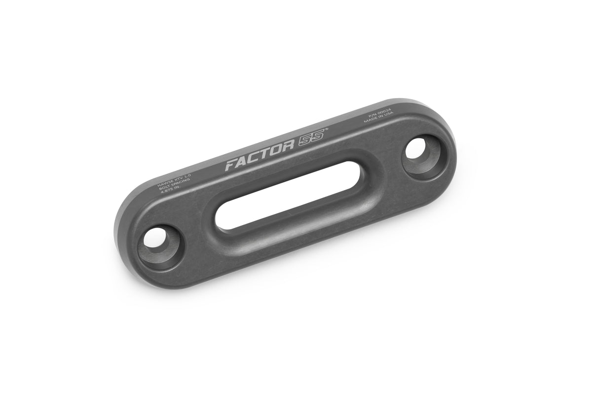 The XTV Hawse Fairlead is machined from 1 in thick 6000 series aluminum.This results in large outer fillet radius for the synthetic rope to slide against.