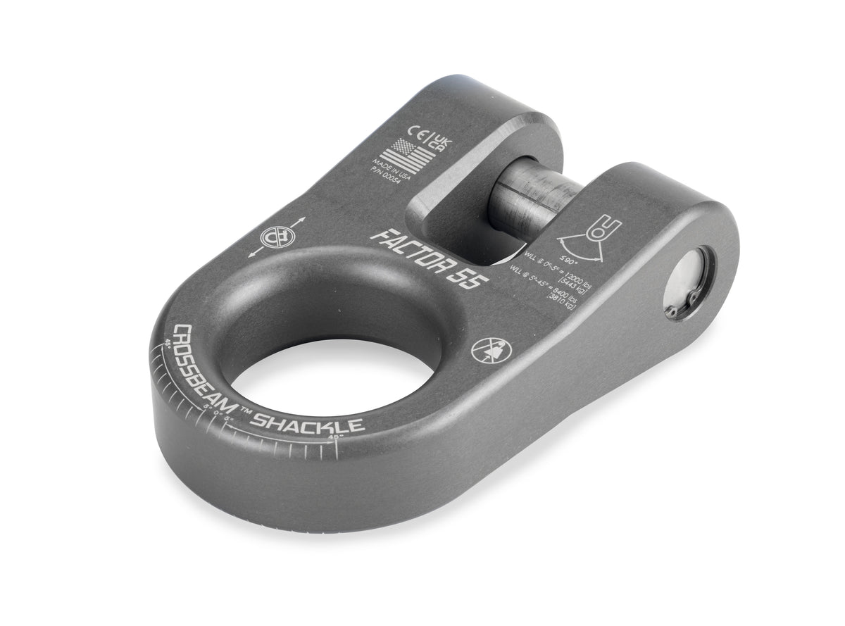 The CrossbeamTM?Shackle is the ultimate recovery point. Heavy duty pin retained by a snap-ring ensures that the legs of the shackle remain secure and resist spreading, offering unmatched stability during recovery operations