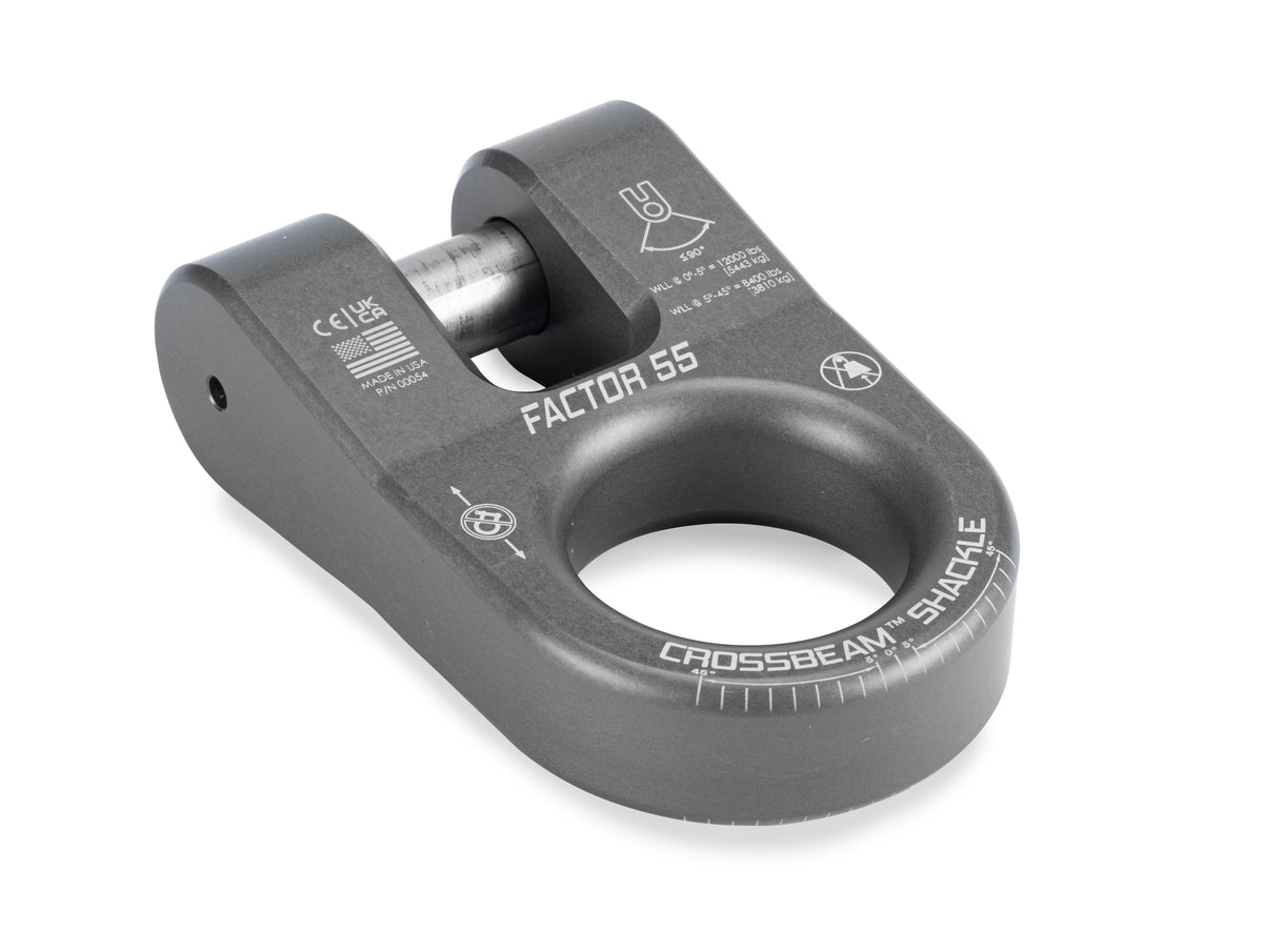 The CrossbeamTM?Shackle is the ultimate recovery point. Heavy duty pin retained by a snap-ring ensures that the legs of the shackle remain secure and resist spreading, offering unmatched stability during recovery operations