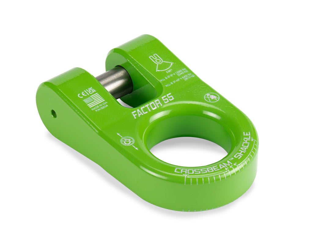 The CrossbeamTM?Shackle is the ultimate recovery point. Heavy duty pin retained by a snap-ring ensures that the legs of the shackle remain secure and resist spreading, offering unmatched stability during recovery operations