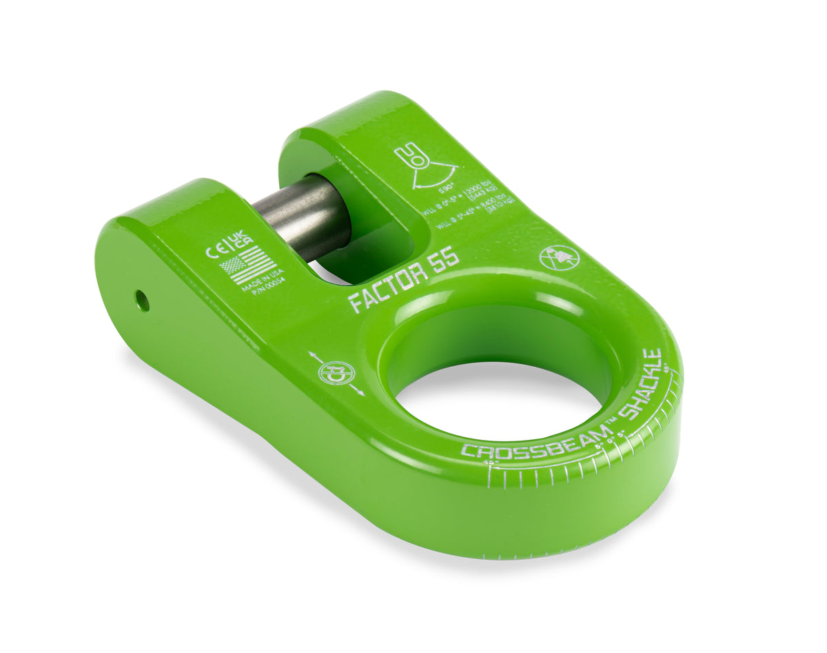 The CrossbeamTM?Shackle is the ultimate recovery point. Heavy duty pin retained by a snap-ring ensures that the legs of the shackle remain secure and resist spreading, offering unmatched stability during recovery operations