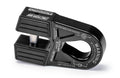 The FlatLink E folding shackle mount for recovery winches that eliminates the conventional winch hook and provides a versatile shackle mounting opening