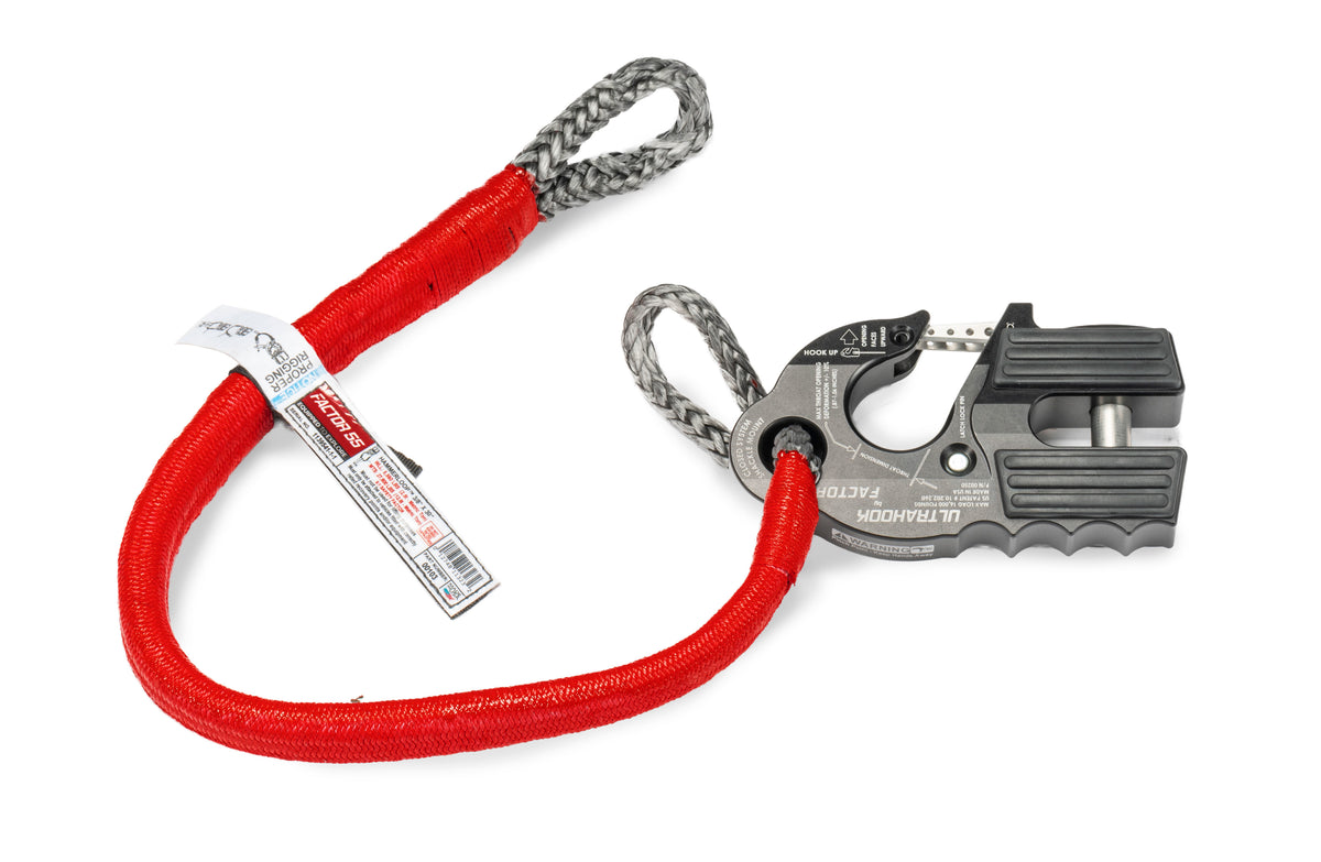 The HammerLoopTM is designed to work with the UltraHook and features a unique design to facilitate quick attachment through a wheel, around a roll cage, or via the eyelets of any strap.