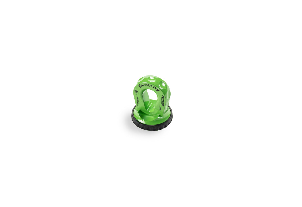 The Splicer XTV is the world?s first splice on synthetic rope shackle mounting thimble with rope protection and integrated rubber pad for UTV/ATV