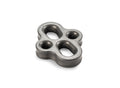The Load Distribution Plate, LDP is a rigging plate designed for distribution of multiple loads and directions. Self-aligning shackle pin holes fit common ? shackles. Pear shaped holes permit ? and 7/8 shackle bodies to pass through.