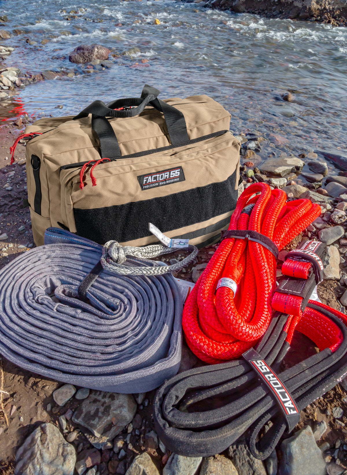 Borah Vehicle Recovery Kit ? This is our large size kit for advanced winch or kinetic recovery and towing  operations with silver HitchLink 2.0 and Large Bag