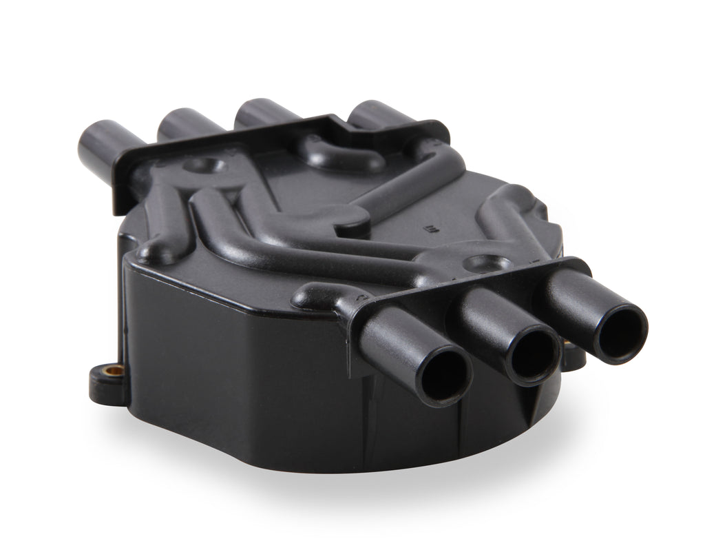 Distributor Cap - Chevy / GMC Vortec - V6 - Socket Style - Crab - Black - 120142 distributor cap is a crab style black cap that fits Chevy / GMC VORTEC V6.