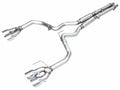 AWE Track Edition Exhaust for S650 Ford Mustang Dark Horse - Quad Chrome Silver Tips