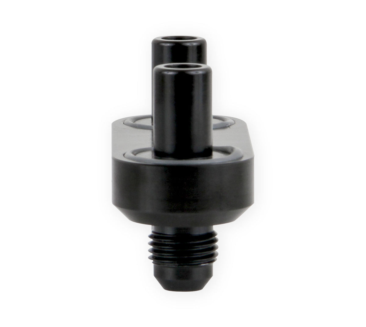 Fits GM 6L80E, 6L90E, and 8L90E Transmissions, -6 AN Male Flares, Black Anodized Finish