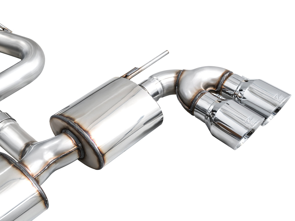 AWE Touring Edition Exhaust for Volkswagen MK8 Golf R - Chrome Silver Tips
