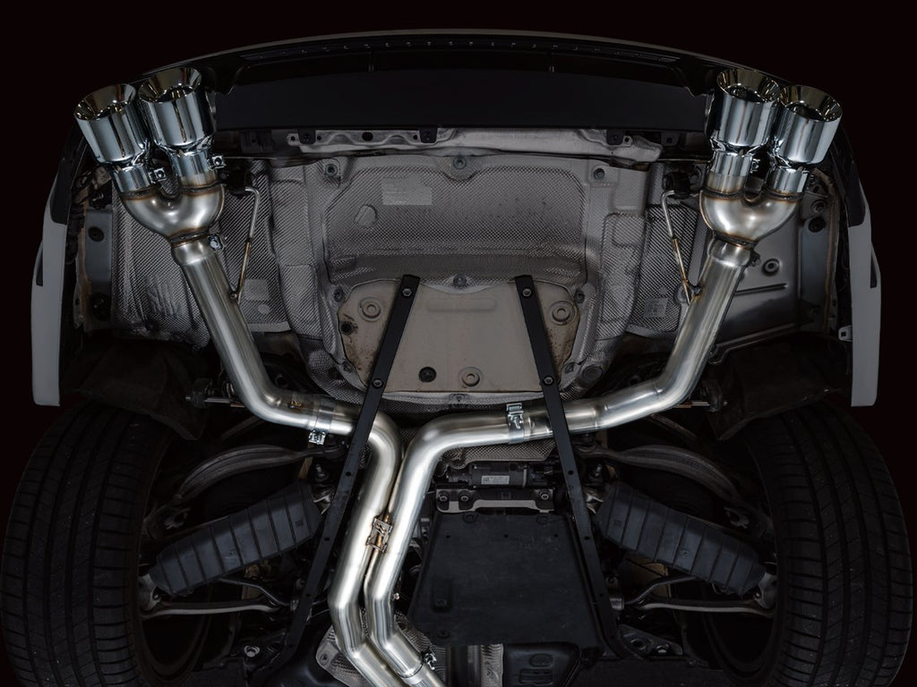 AWE Track Edition Exhaust for Audi C8 S6/S7 - 4.5" Chrome Silver Tips
