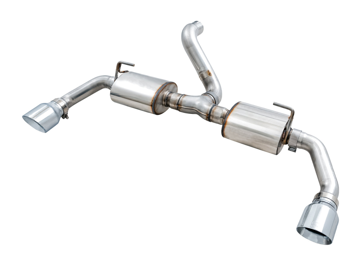 AWE Tread Edition Axleback Dual Exhaust for Jeep JL/JLU 3.6L/2.0T - Chrome Silver Tips