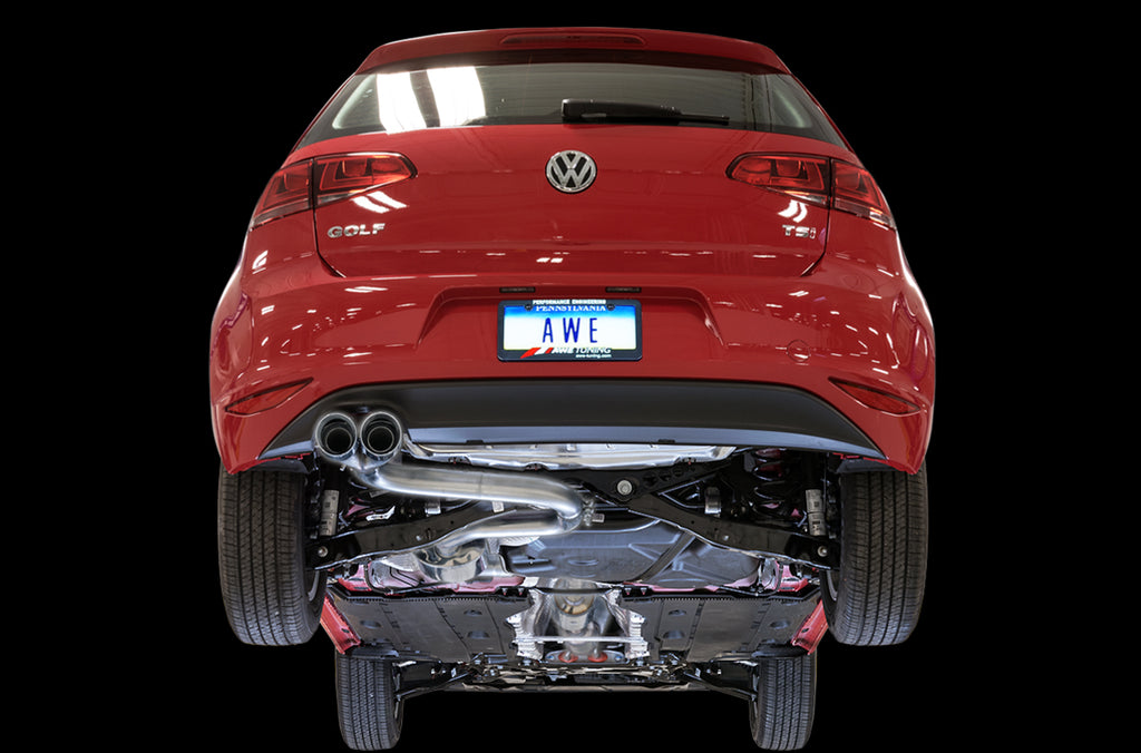 AWE Touring Edition Exhaust for VW MK7 Golf 1.8T - Chrome Silver Tips (90mm)