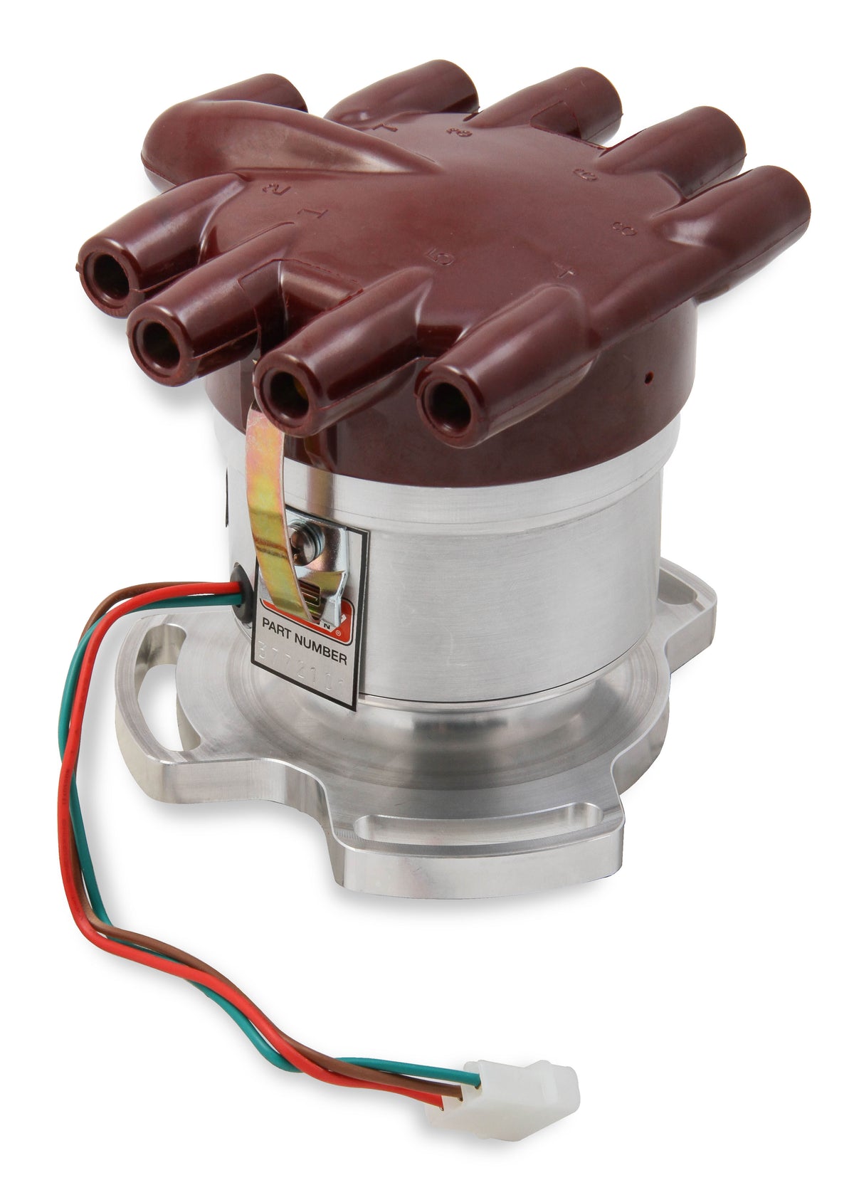Mallory Unilite Distributor with built-in electronic ignition module.