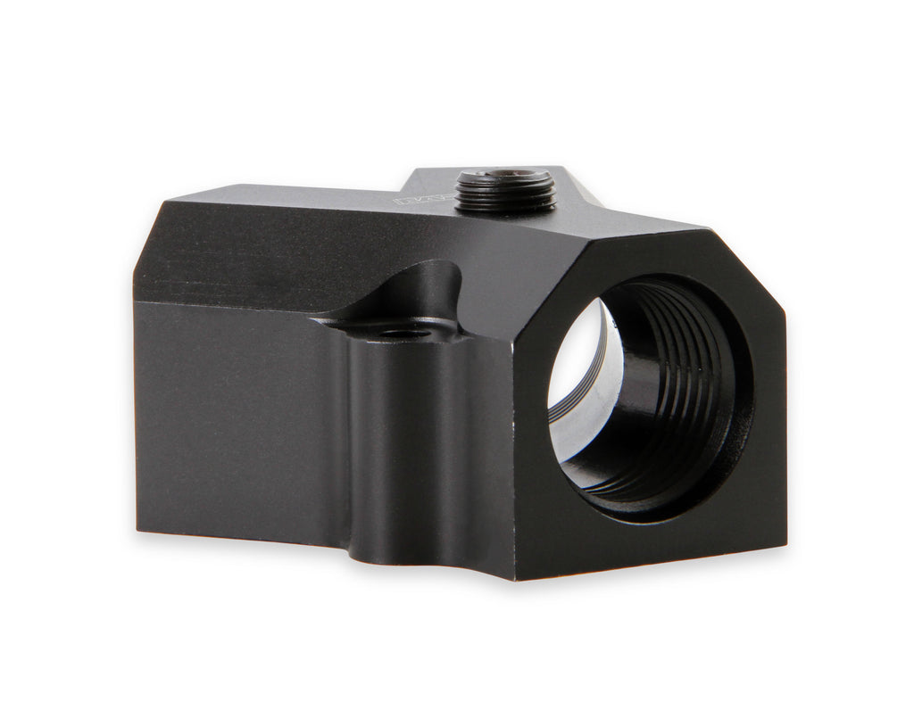 Fuel Distribution Block - 10AN O-ring Ports on the Inlet and two Outlets., Black Anodized.