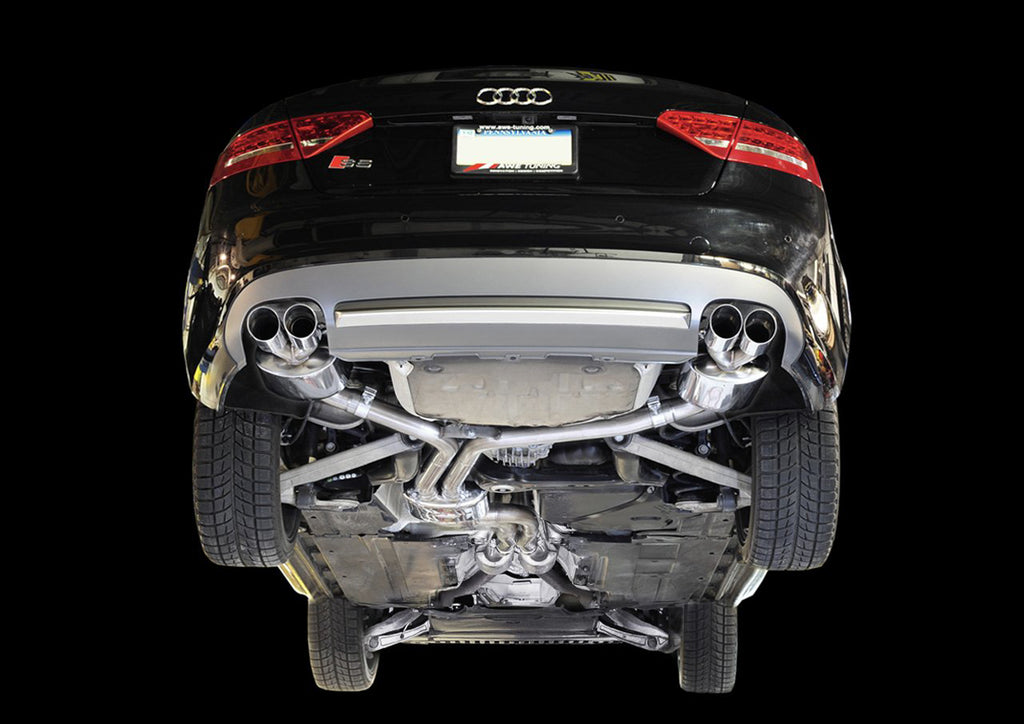 AWE Touring Edition Exhaust for Audi S5 3.0T - 3.5" Chrome Silver Tips