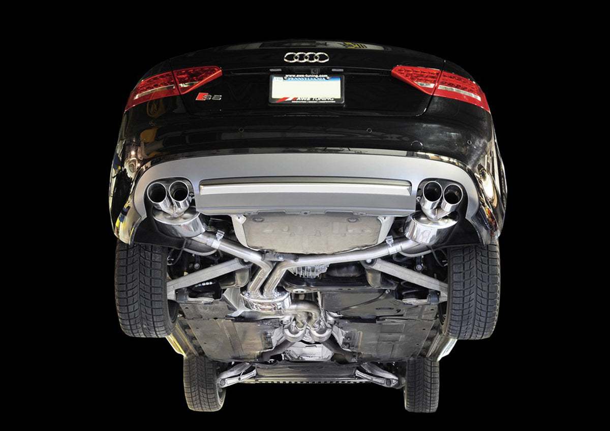 AWE Touring Edition Exhaust for Audi S5 3.0T - 3.5" Chrome Silver Tips