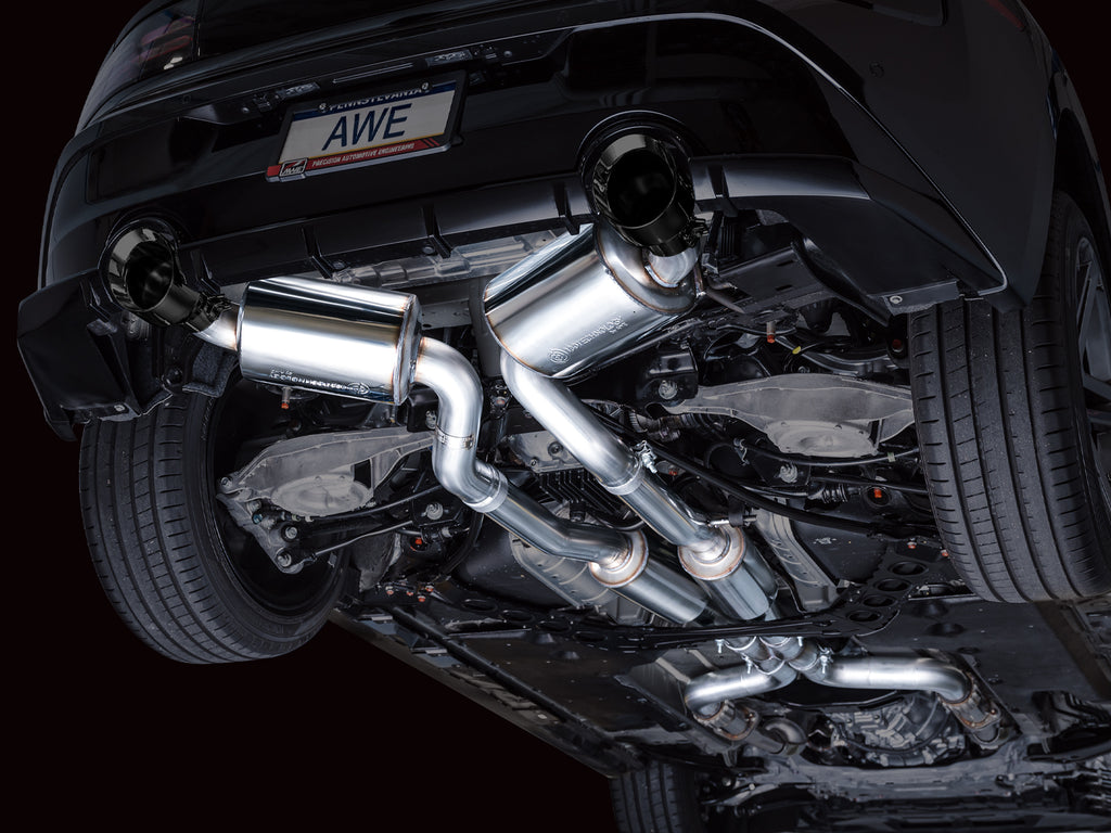 AWE Touring Edition Exhaust for Nissan Z - 5” Diamond Black Tips