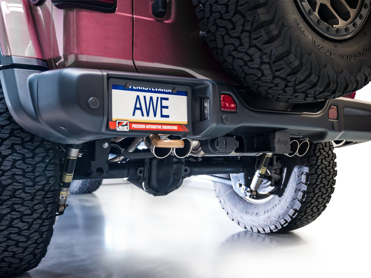 AWE SwitchPath Exhaust for Wrangler 392 - Quad BashGuards