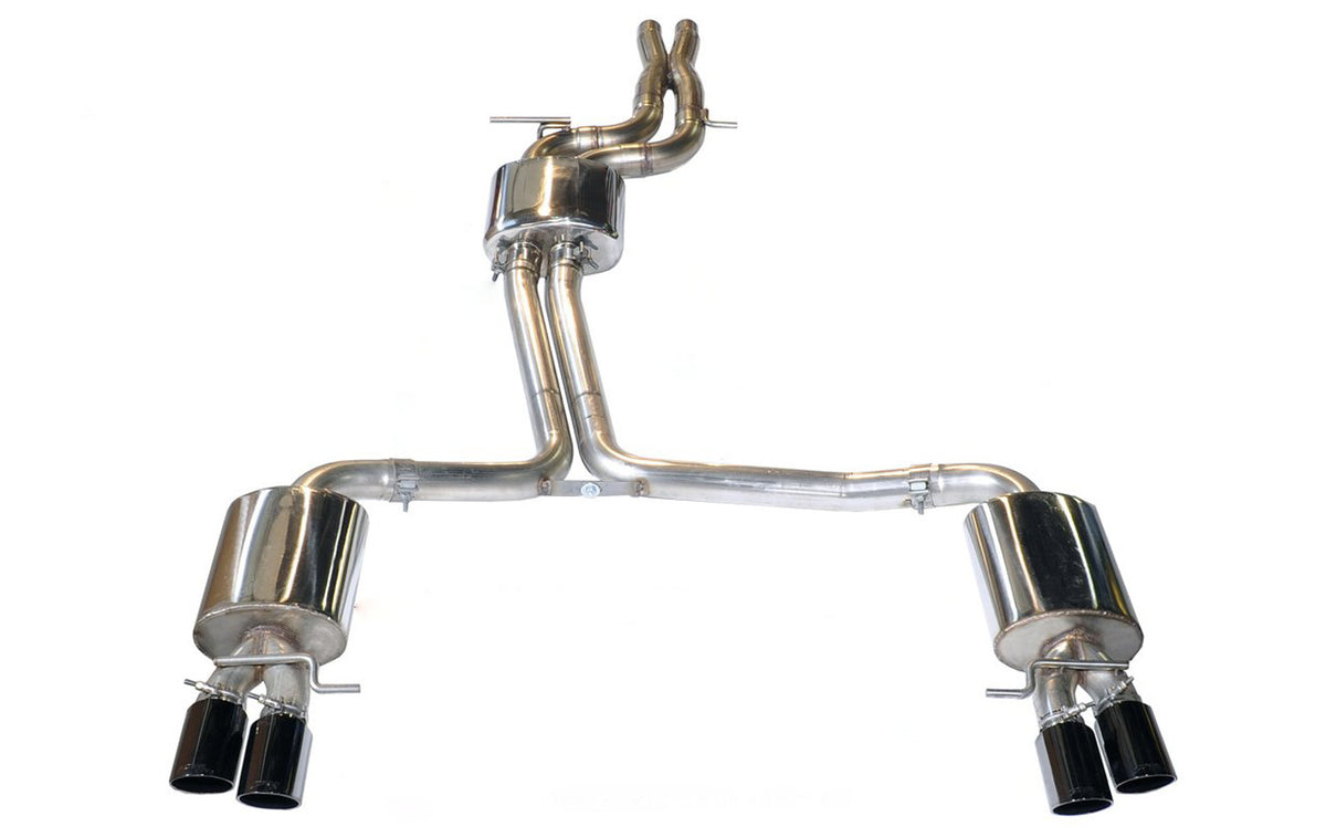AWE Touring Edition Exhaust for Audi B8 S4 3.0T - 3.5" Diamond Black Tips