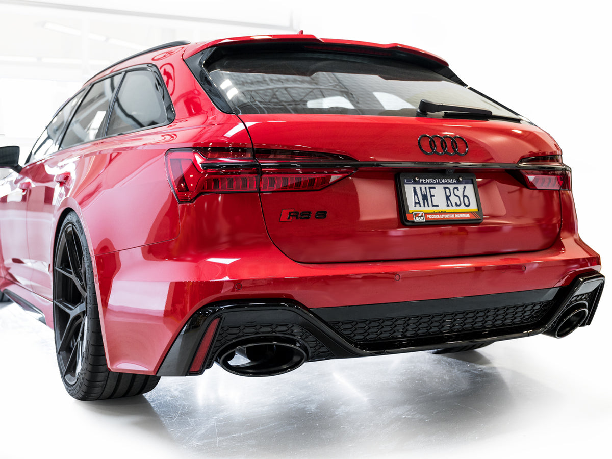 AWE SwitchPath™ Exhaust for C8 Audi RS 6/RS 7 - Diamond Black RS-style Tips
