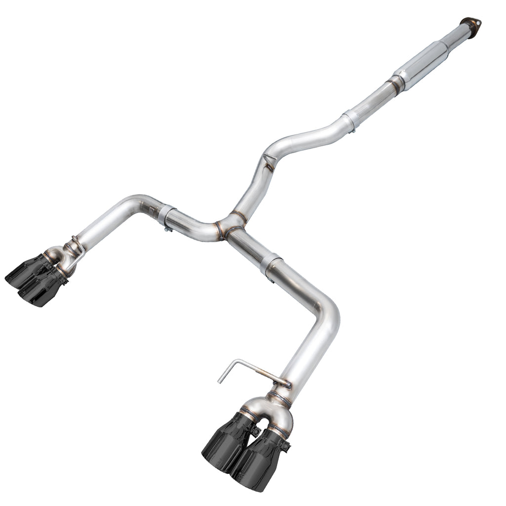 AWE Track Edition Exhaust for VA / GV WRX / STI Sedan - 4" Diamond Black Quad Tips