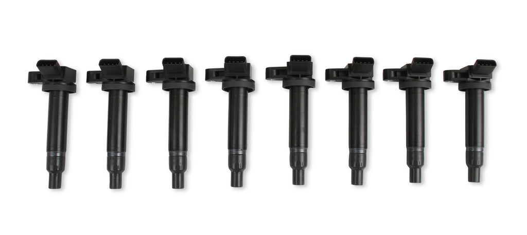 Ignition Coils - 1998-2010 Toyota, 4.7L/Lexus 4.3L, V8 Engines, 8-Pack, Black - Fits 1998-2010 Toyota,Lexus 4.3L/4.7L, V8 Engines, 8-Pack, Black