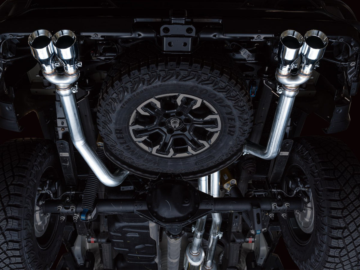 AWE 0FG Catback Exhaust for Silverado ZR2/Sierra AT4X - 4" Chrome Silver Tips