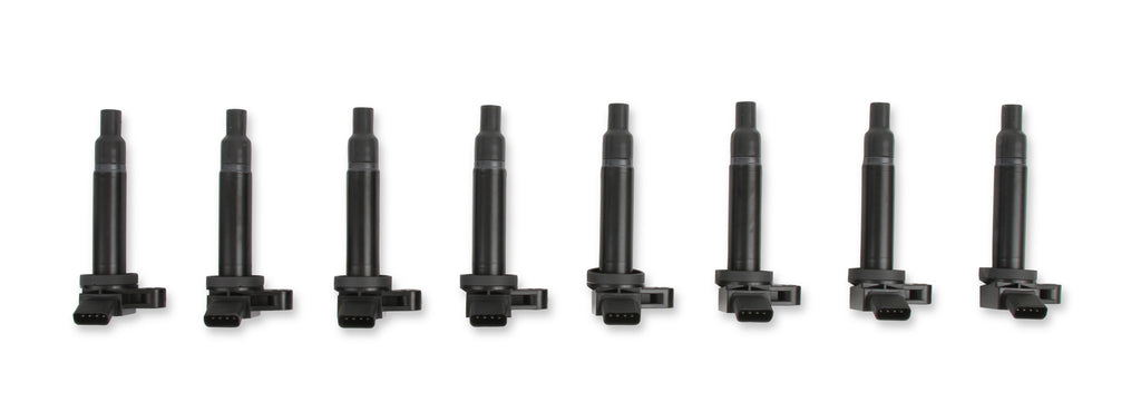 Ignition Coils - 1998-2010 Toyota, 4.7L/Lexus 4.3L, V8 Engines, 8-Pack, Black - Fits 1998-2010 Toyota,Lexus 4.3L/4.7L, V8 Engines, 8-Pack, Black