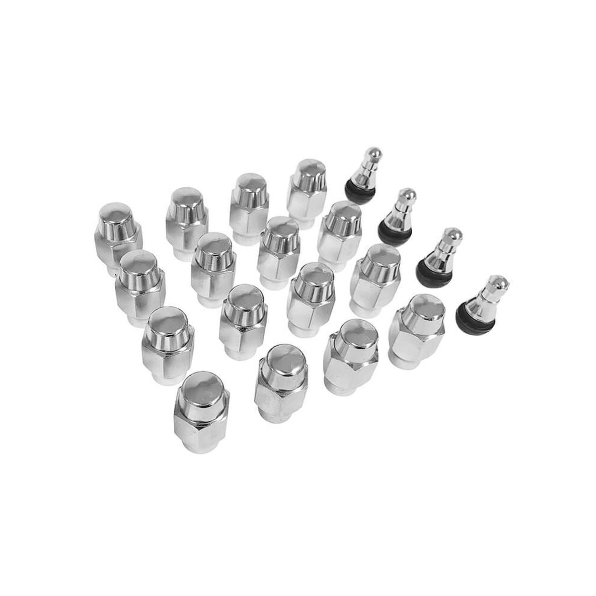 Set of (16) 1/2"-20 Lug Nuts & (4) Valve Stems