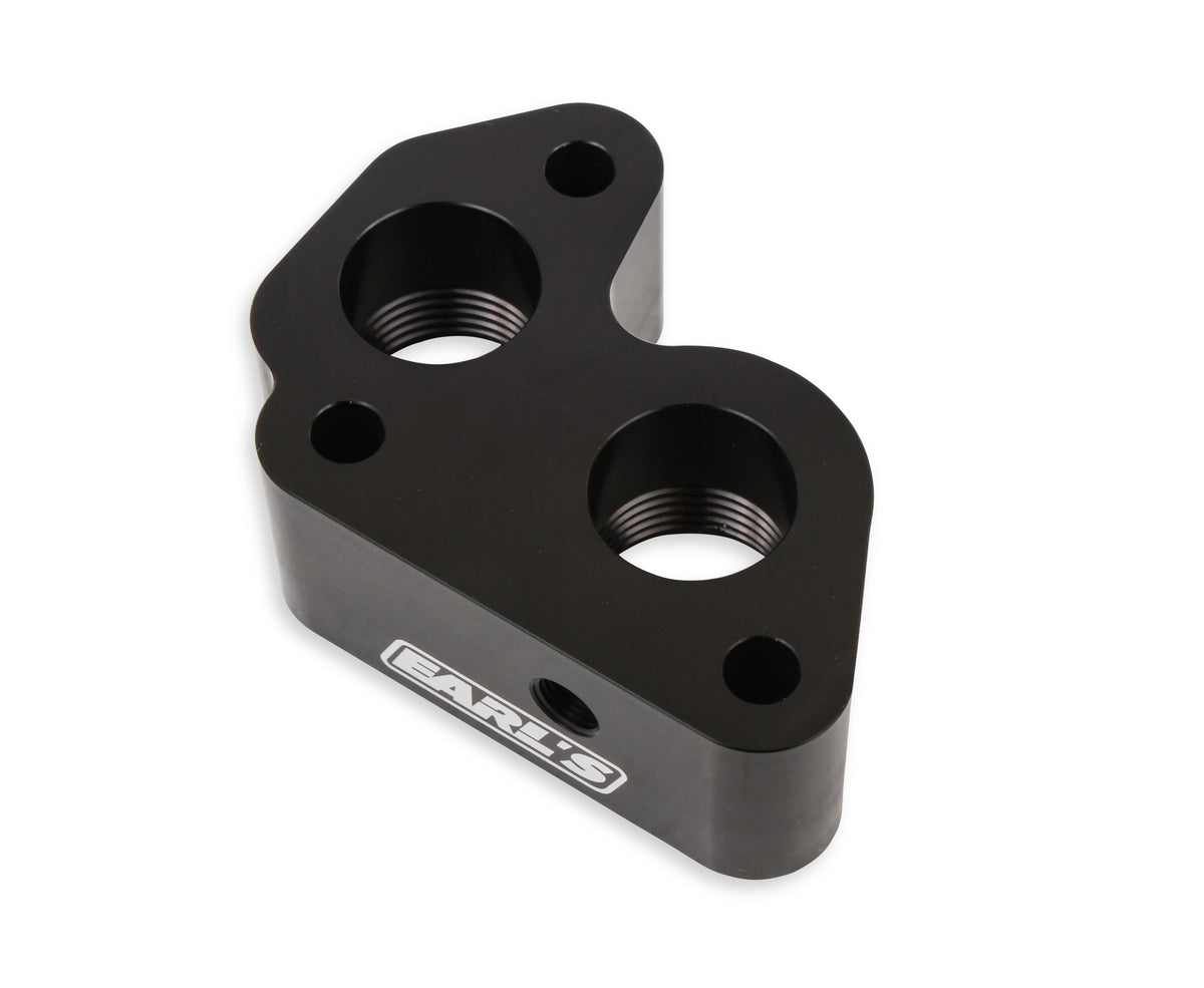 Fits GM LS Engines - Includes (2) -12 AN O-Ring ports on Each side of the block.  1/8" NPT port for use with Steam Tube Plumbing.  Billet Aluminum w/ Black Anodized Finish