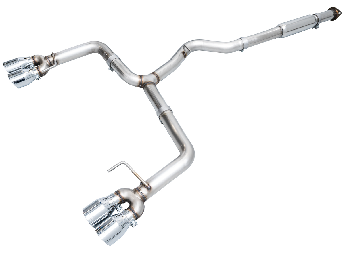 AWE Track Edition Catback Exhaust for VB Subaru WRX - 4" Chrome Silver Tips