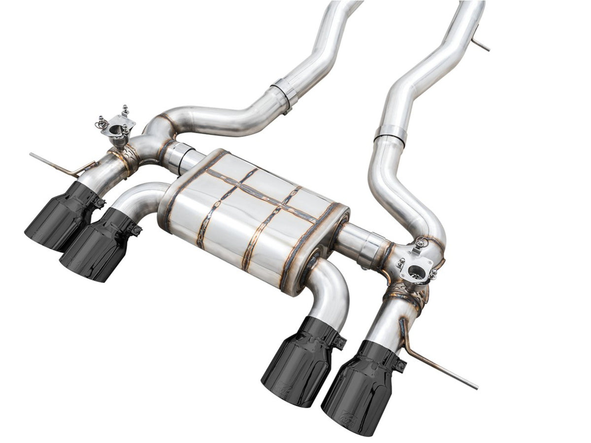 AWE SwitchPath Catback Exhaust for BMW G8X M3/M4 - 4.5" Diamond Black Tips