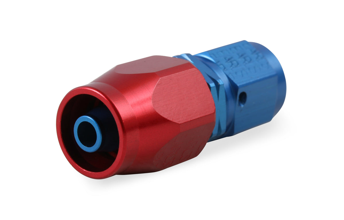 Earls Straight Auto-Fit Hose End AN -4 - Red/Blue