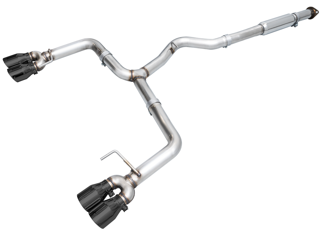 AWE Track Edition Catback Exhaust for VB Subaru WRX - 4" Diamond Black Tips
