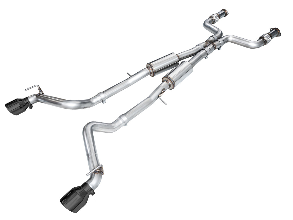 AWE Track Edition Exhaust for Nissan Z - 5” Diamond Black Tips