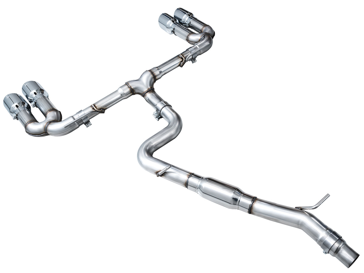 AWE Track Edition Exhaust for Audi 8Y S3 - 4.5" Chrome Silver Tips