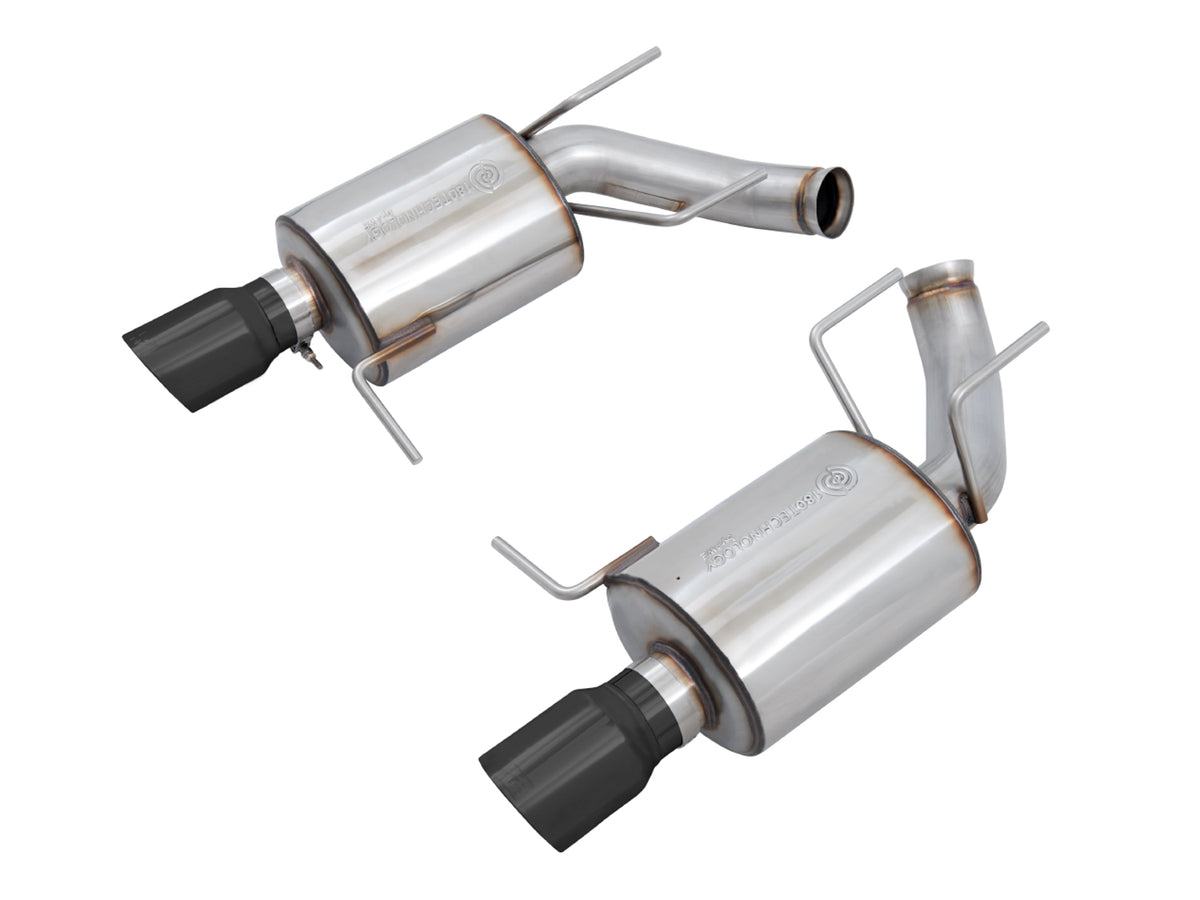 AWE Touring Edition Axleback Exhaust for the S197 Ford Mustang GT - Diamond Black Tips
