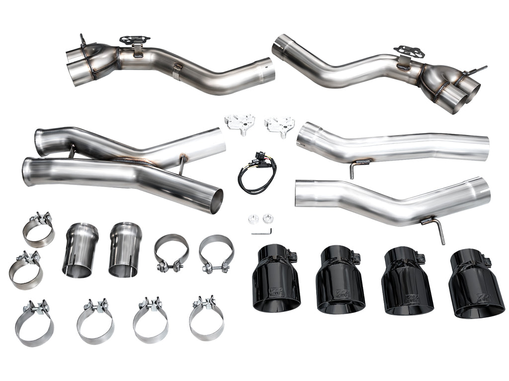 AWE Track Edition Exhaust for BMW G87 M2 - 4.5" Diamond Black Tips