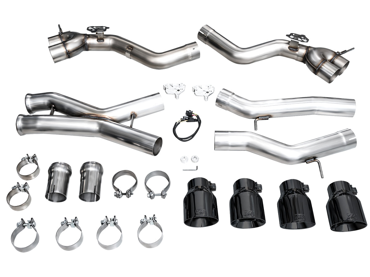 AWE Track Edition Exhaust for BMW G87 M2 - 4.5" Diamond Black Tips