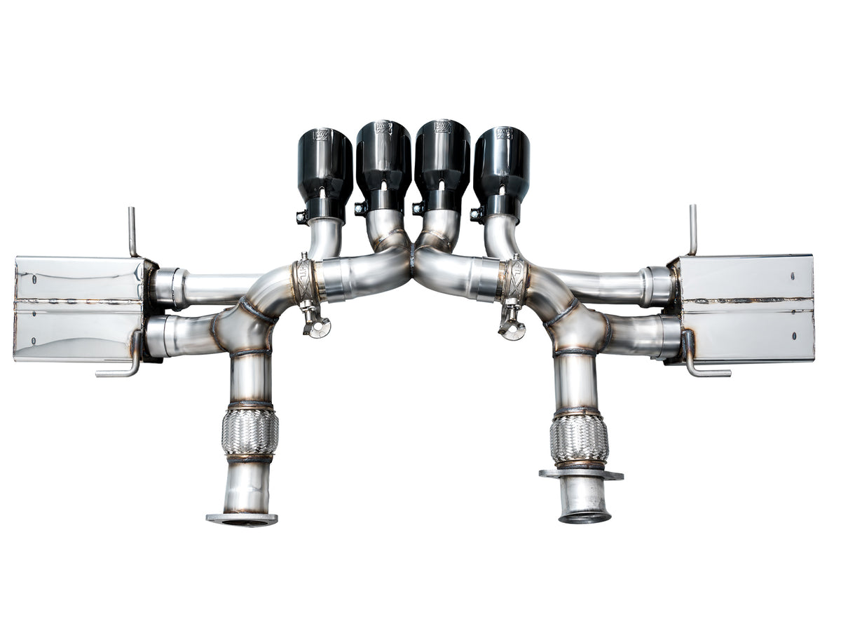 AWE SwitchPath Exhaust for C8 Corvette Z06 - 4.5" Diamond Black Tips