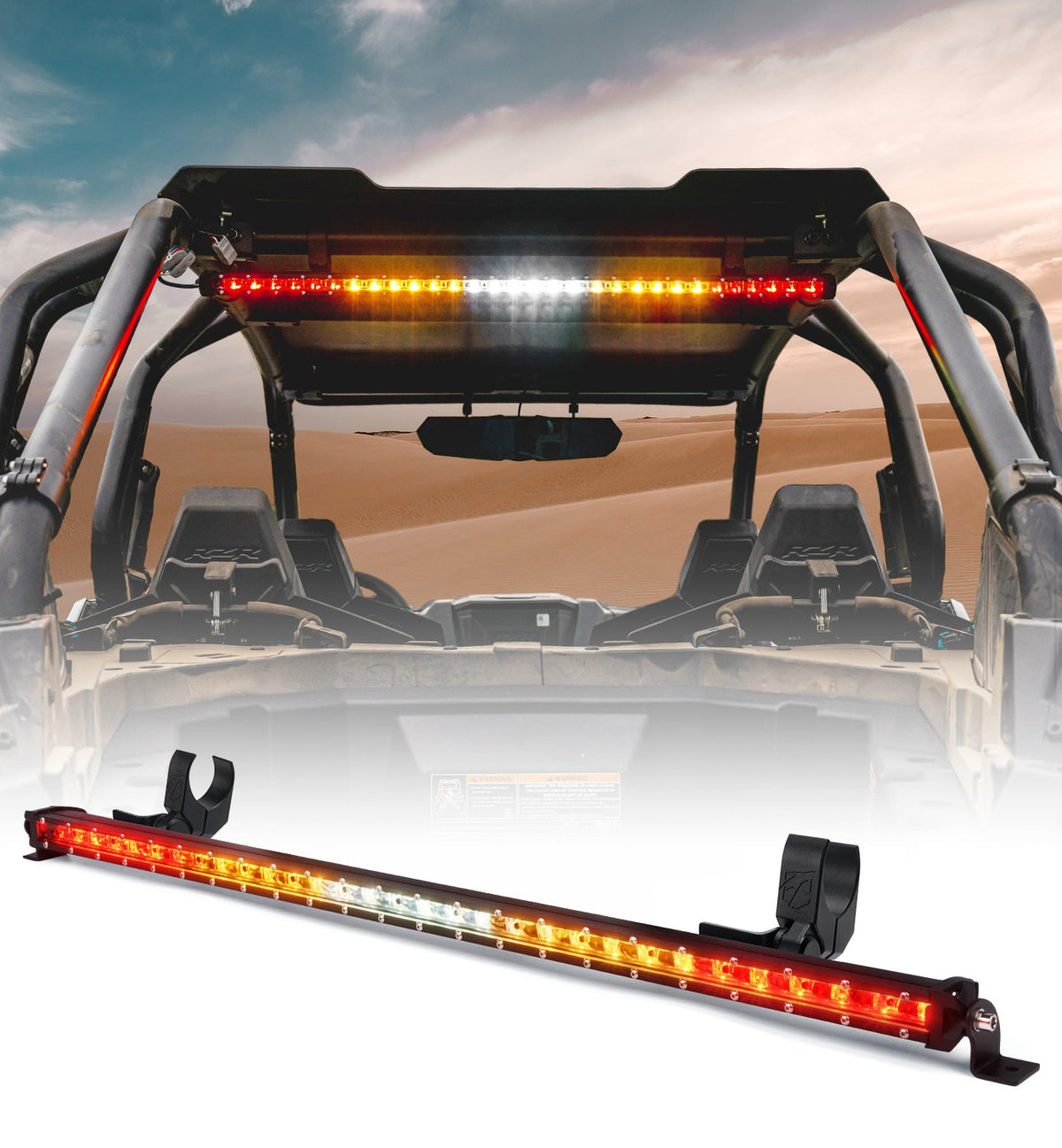 Xprite 32" Slim LED Rear Chase Light Bar for UTV, Can-Am X3 & Polaris RZR – Brake, Reverse & Strobe Light | SL Series