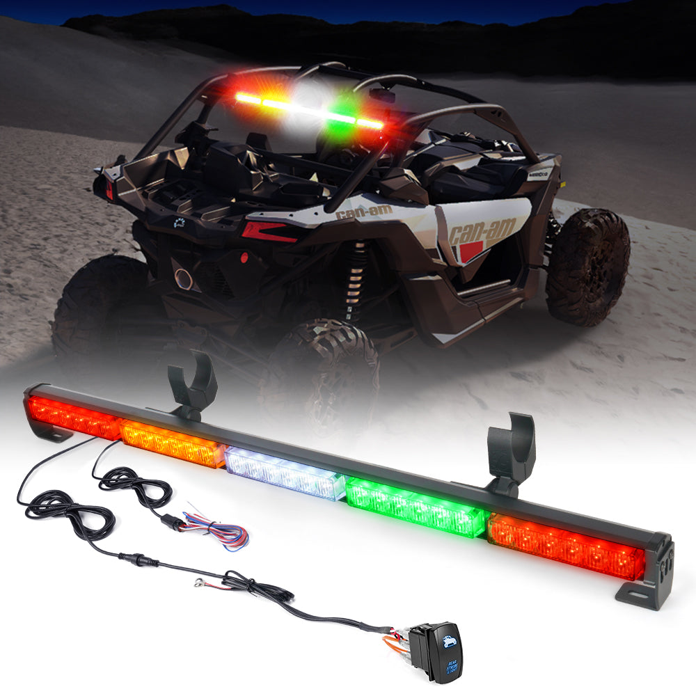 Xprite 30" Rear Chase LED Light Bar – Red/Amber/White 5-Section UTV Light  | RZ Series
