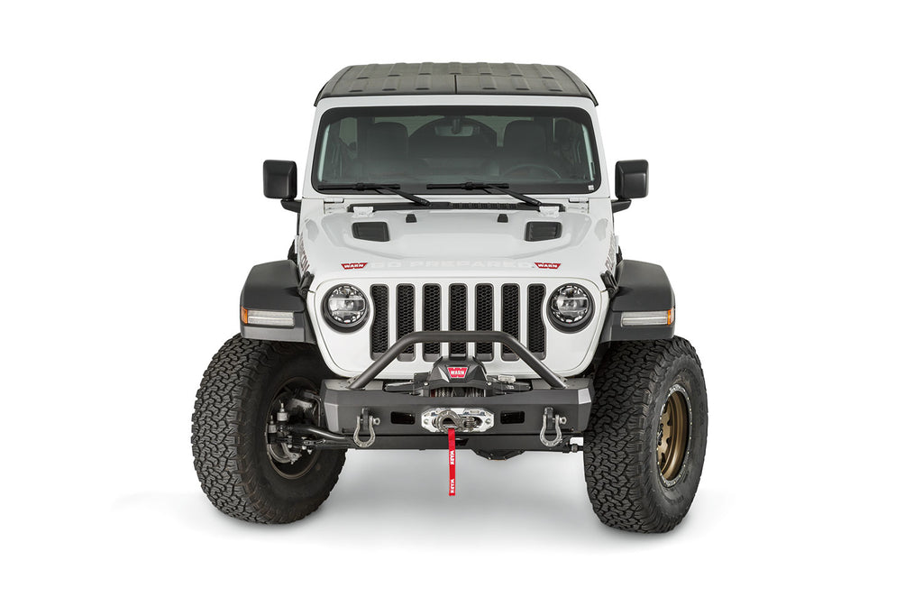 Elite Stubby Front Bumper with Grille Guard Tube for 2018-2026 Jeep Wrangler JL / 2020-2026 Jeep Gladiator JT