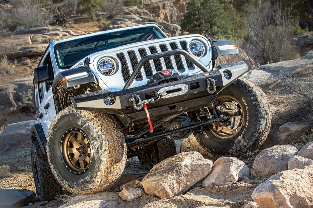 Elite Front Bumper with Grille Guard Tube for 2018-2026 Jeep Wrangler JL / 2020-2026 Jeep Gladiator JT