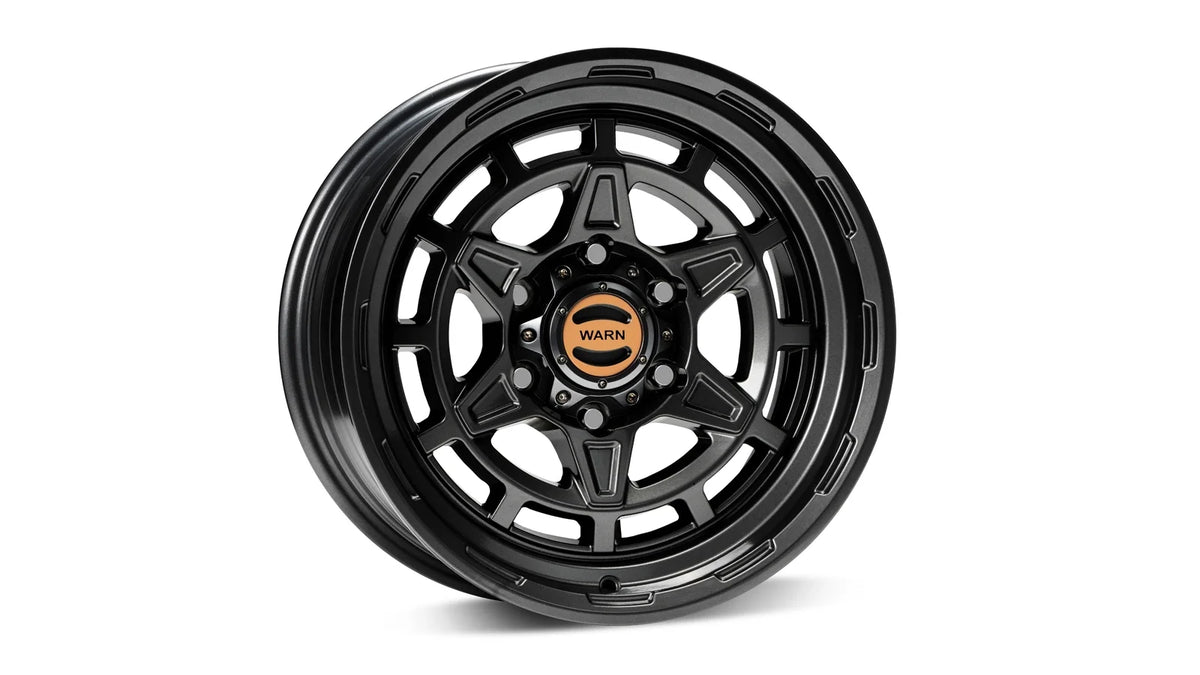WARN Epic Diamond Cutter Wheel - Black 6 Lug