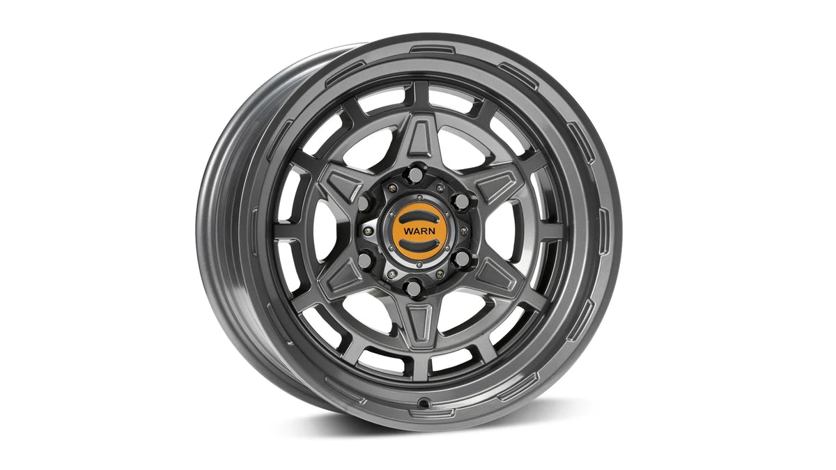 WARN Epic Diamond Cutter Wheel - Gray 6 Lug