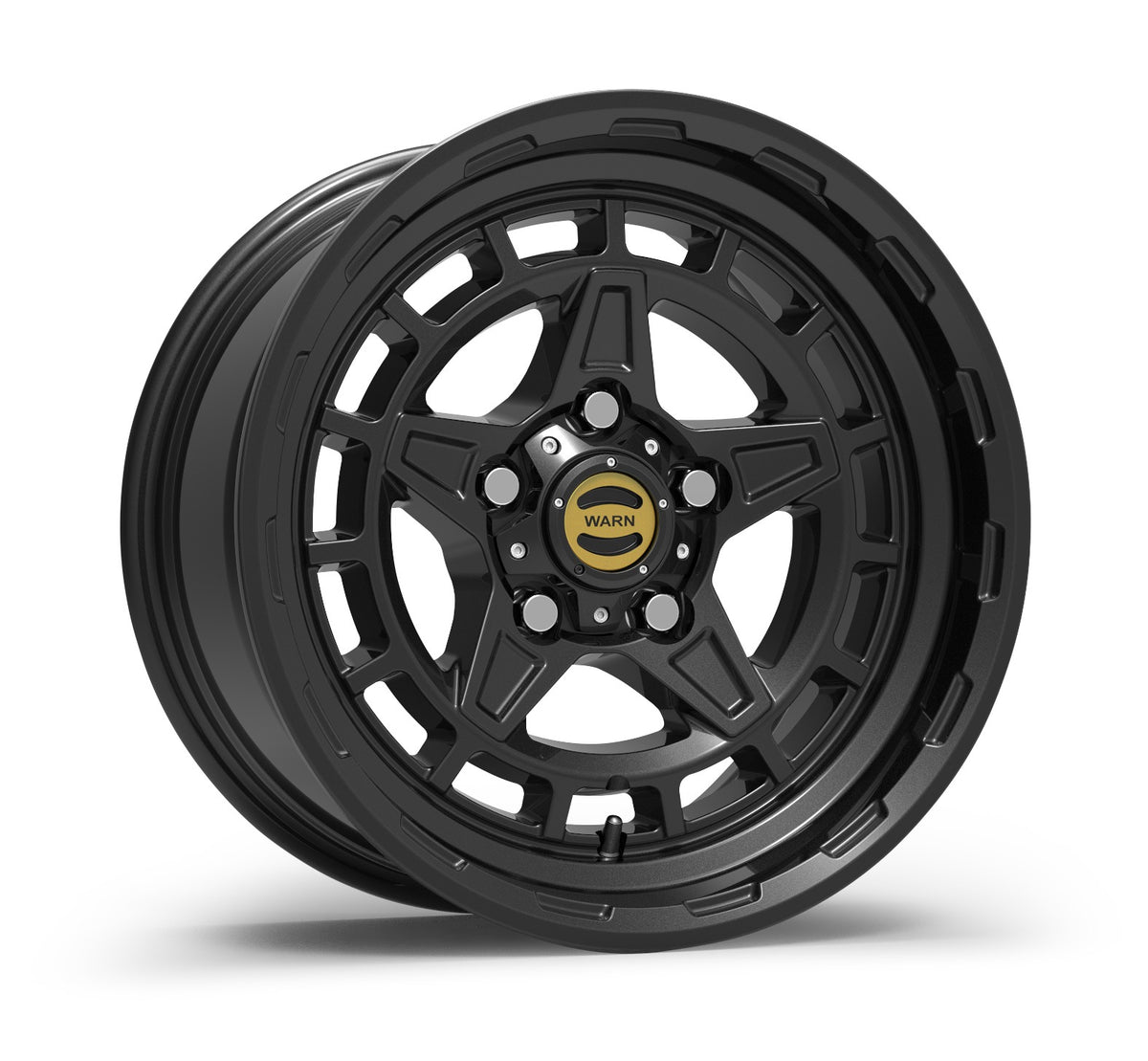 WARN Epic Diamond Cutter Wheel - Black 5 Lug