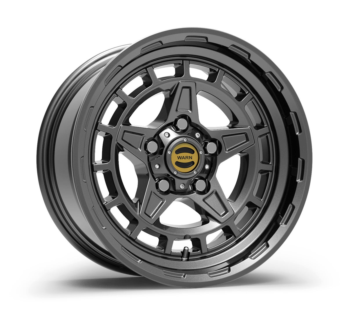 WARN Epic Diamond Cutter Wheel - Gray 5 Lug