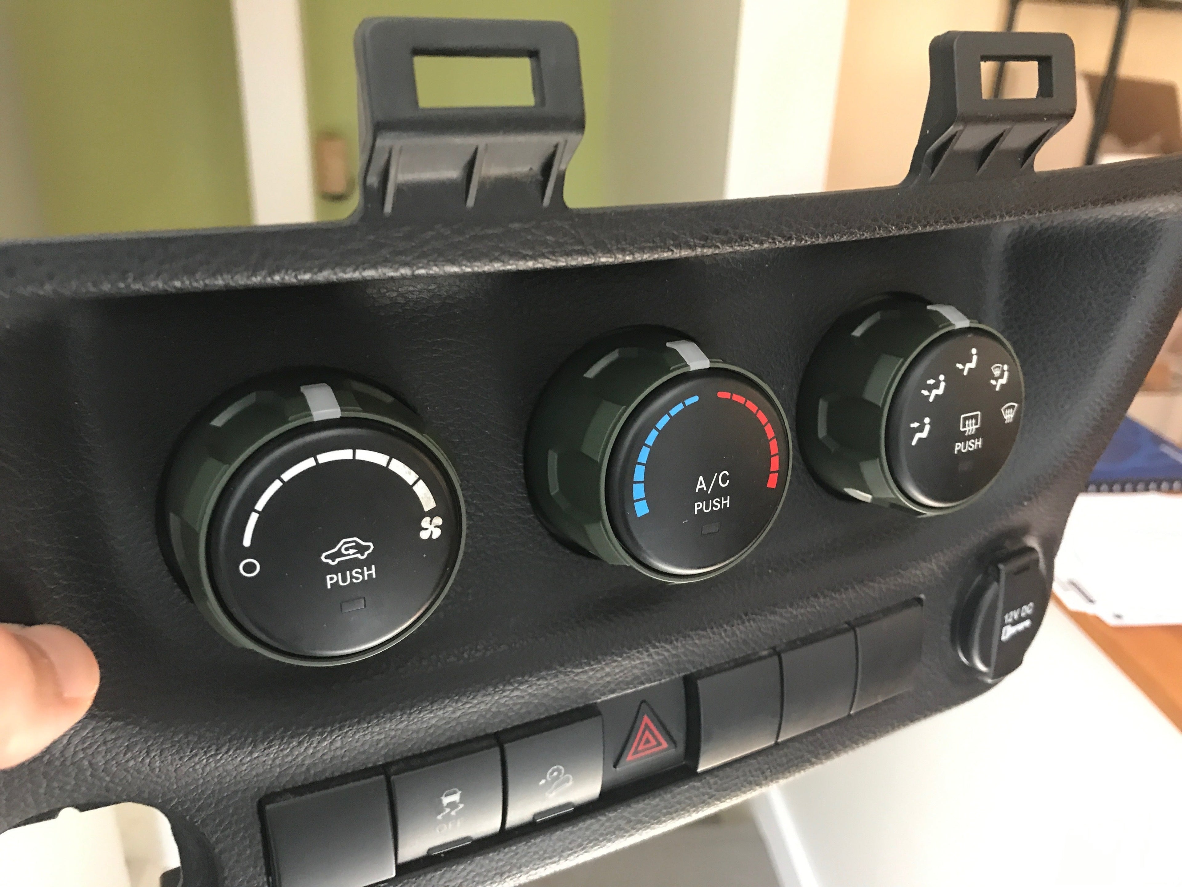 Climate Knobs (2011-2018 Wrangler JK) - ARMY GREEN